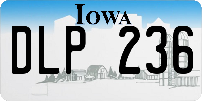 IA license plate DLP236