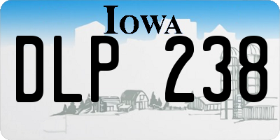 IA license plate DLP238