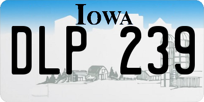 IA license plate DLP239