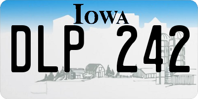 IA license plate DLP242