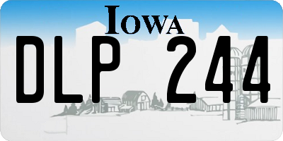 IA license plate DLP244