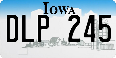 IA license plate DLP245