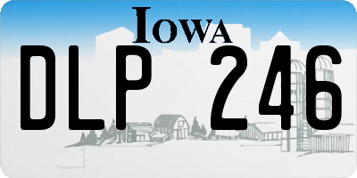 IA license plate DLP246