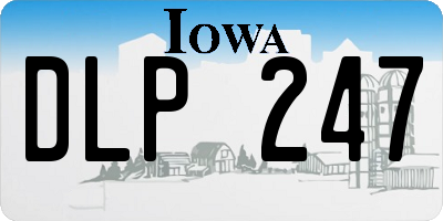IA license plate DLP247