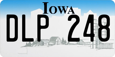 IA license plate DLP248