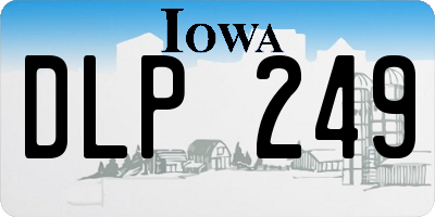 IA license plate DLP249