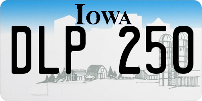 IA license plate DLP250