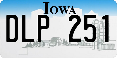 IA license plate DLP251