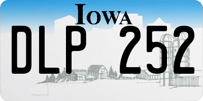 IA license plate DLP252