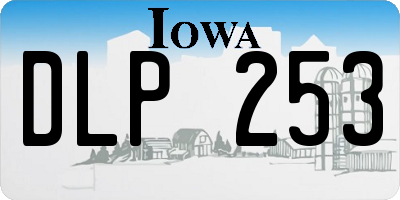 IA license plate DLP253