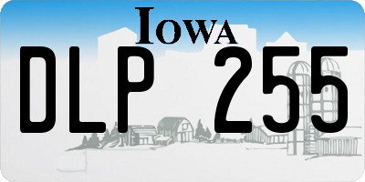 IA license plate DLP255