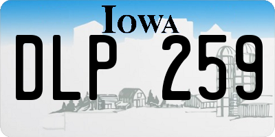IA license plate DLP259