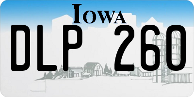 IA license plate DLP260