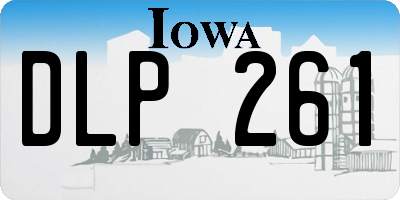 IA license plate DLP261