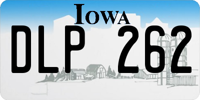 IA license plate DLP262