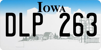IA license plate DLP263