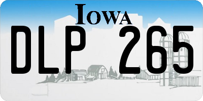 IA license plate DLP265