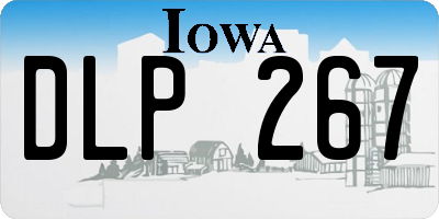 IA license plate DLP267