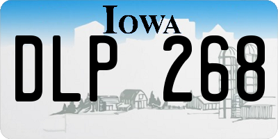 IA license plate DLP268