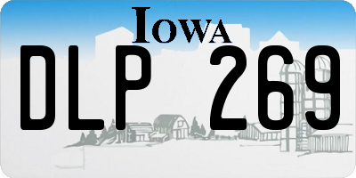 IA license plate DLP269