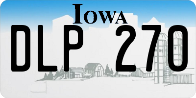 IA license plate DLP270
