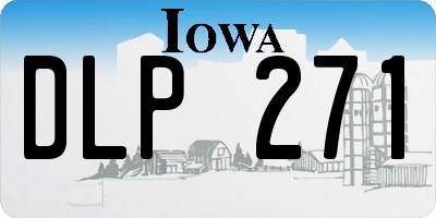 IA license plate DLP271
