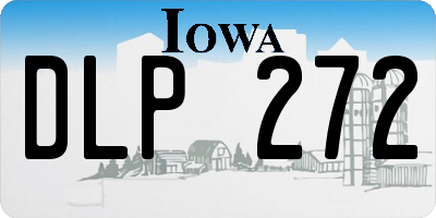 IA license plate DLP272