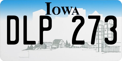 IA license plate DLP273