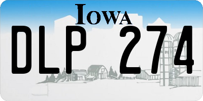 IA license plate DLP274