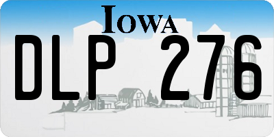 IA license plate DLP276