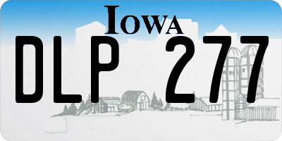 IA license plate DLP277