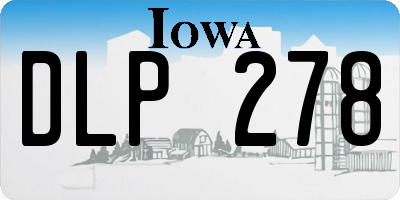 IA license plate DLP278