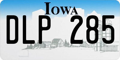 IA license plate DLP285