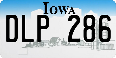 IA license plate DLP286