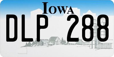 IA license plate DLP288