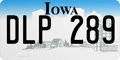 IA license plate DLP289