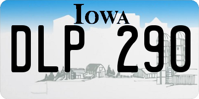 IA license plate DLP290