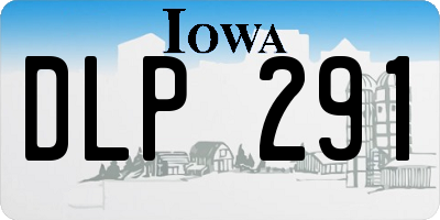IA license plate DLP291