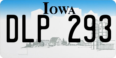 IA license plate DLP293
