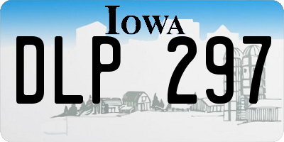 IA license plate DLP297