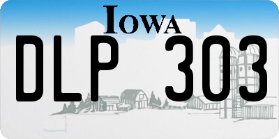 IA license plate DLP303