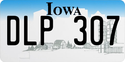 IA license plate DLP307