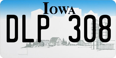 IA license plate DLP308