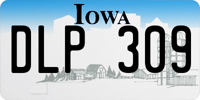 IA license plate DLP309