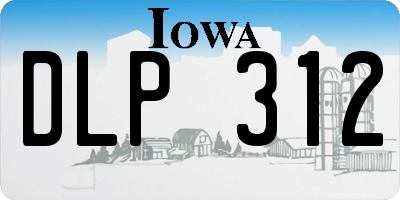 IA license plate DLP312