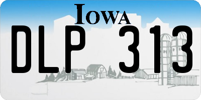 IA license plate DLP313