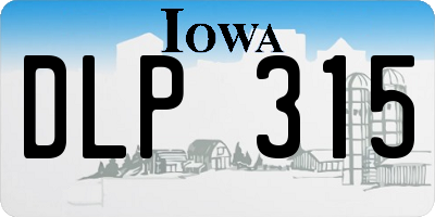 IA license plate DLP315