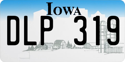 IA license plate DLP319