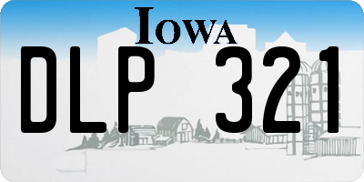 IA license plate DLP321
