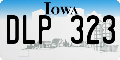 IA license plate DLP323